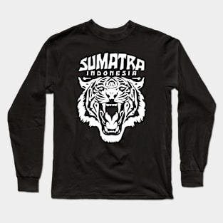 Roaring Tiger Face | Indonesia - Sumatra Long Sleeve T-Shirt